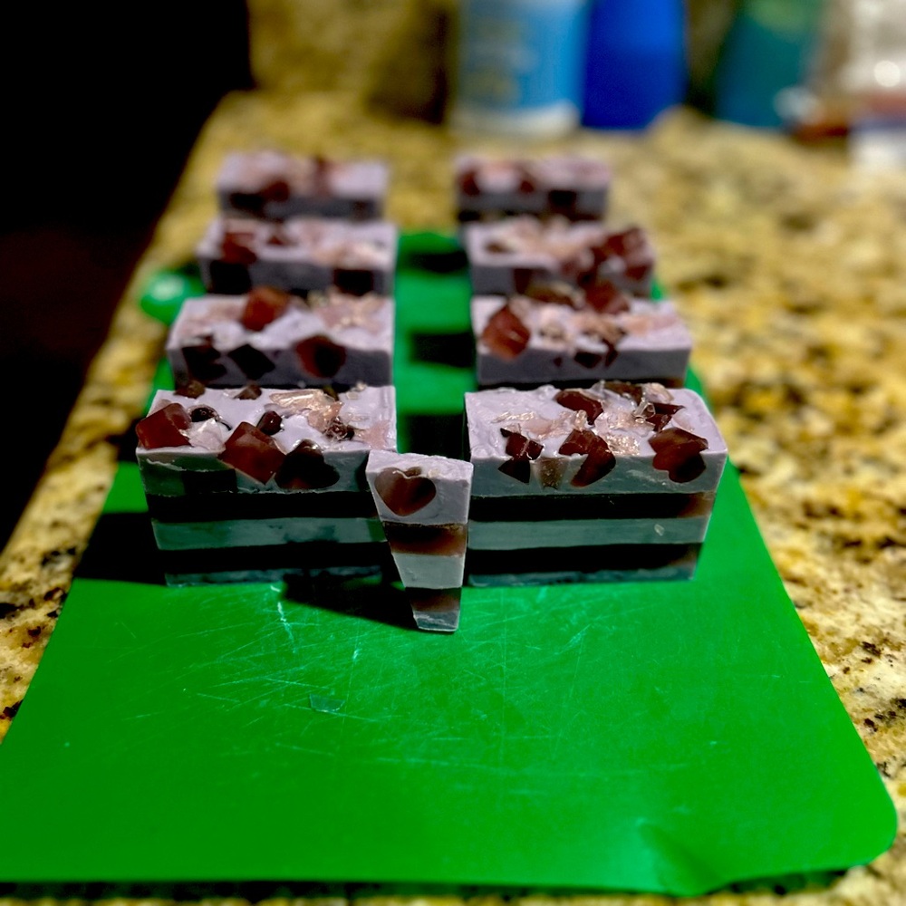 “Purple Prince” - Artisan Purple and Brown Layered Soap